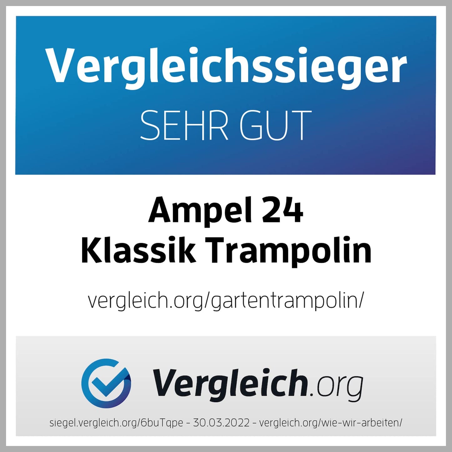 Ampel 24 Outdoor Trampolin Ø430 cm – GS-zertifiziert, Komplettset mit Randabdeckung & Sicherheitsnetz, 12 gepolsterte Stangen, 160 kg belastbar