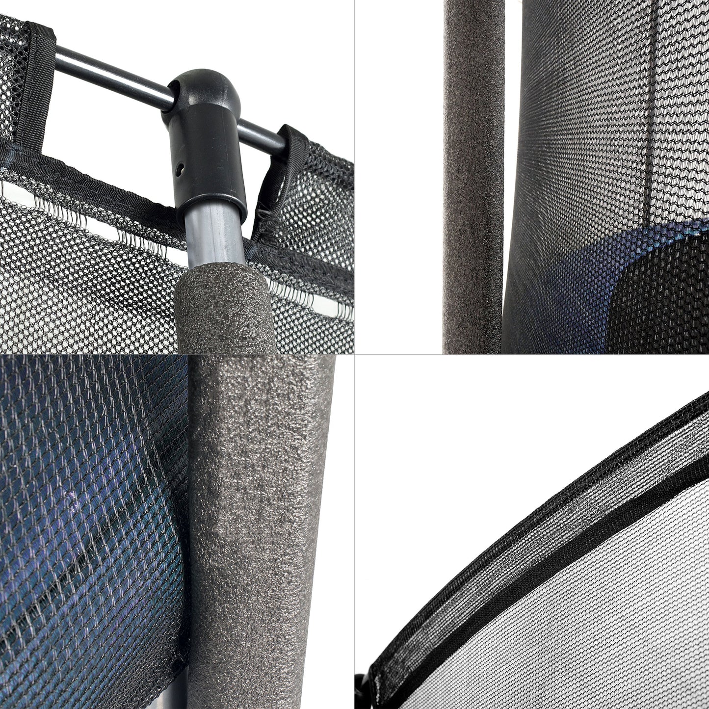 Ampel 24 Outdoor Trampolin Ø430 cm – GS-zertifiziert, Komplettset mit Randabdeckung & Sicherheitsnetz, 12 gepolsterte Stangen, 160 kg belastbar