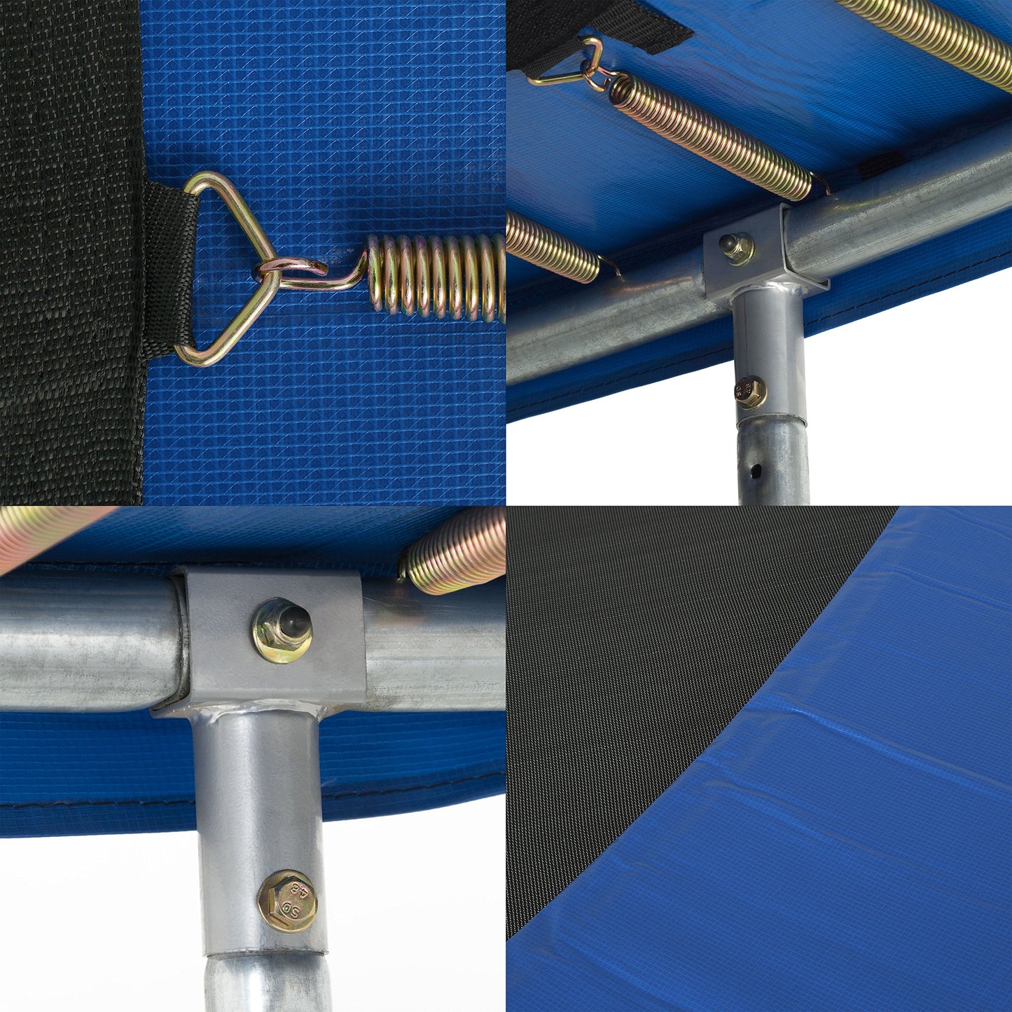 Ampel 24 Outdoor Trampolin Ø430 cm – GS-zertifiziert, Komplettset mit Randabdeckung & Sicherheitsnetz, 12 gepolsterte Stangen, 160 kg belastbar
