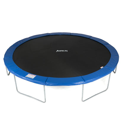 Ampel 24 Outdoor Trampolin Ø430 cm – GS-zertifiziert, Komplettset mit Randabdeckung & Sicherheitsnetz, 12 gepolsterte Stangen, 160 kg belastbar